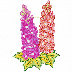 Flowers And Tree Embroidery Design 2